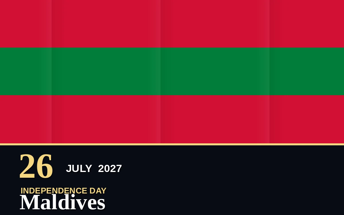 Original Maldives Independence Day poster for Monday, 26 July 2027 in Male