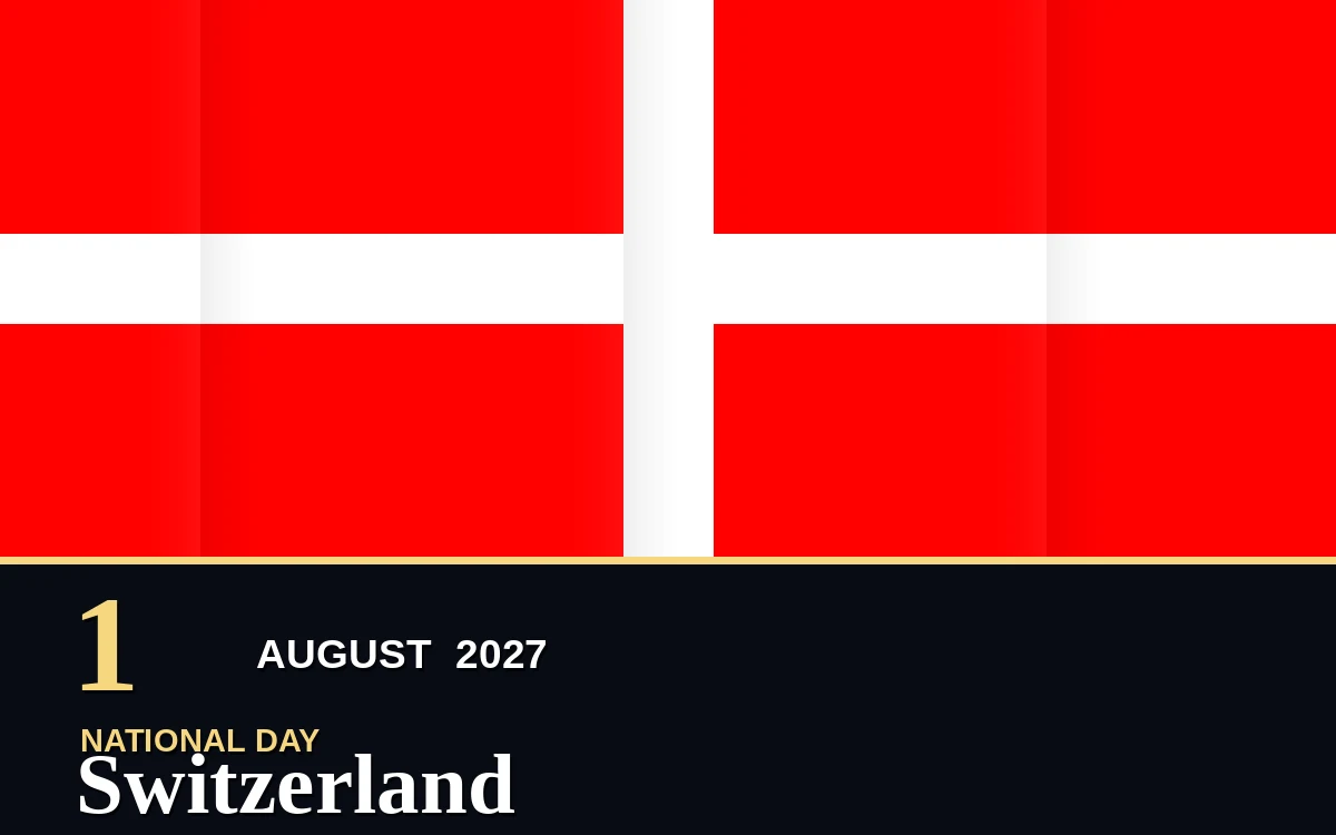 Original Switzerland National Day poster for Sunday, 1 August 2027 in Bern
