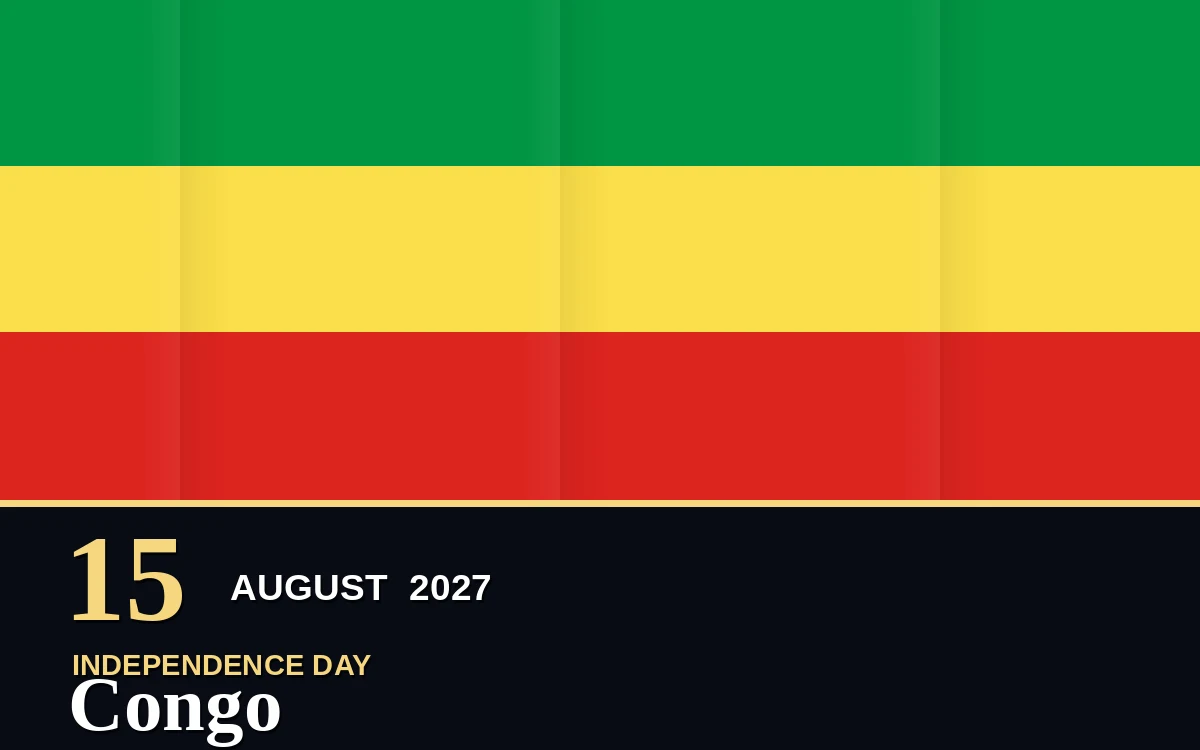 Original Congo Independence Day poster for Sunday, 15 August 2027 in Brazzaville
