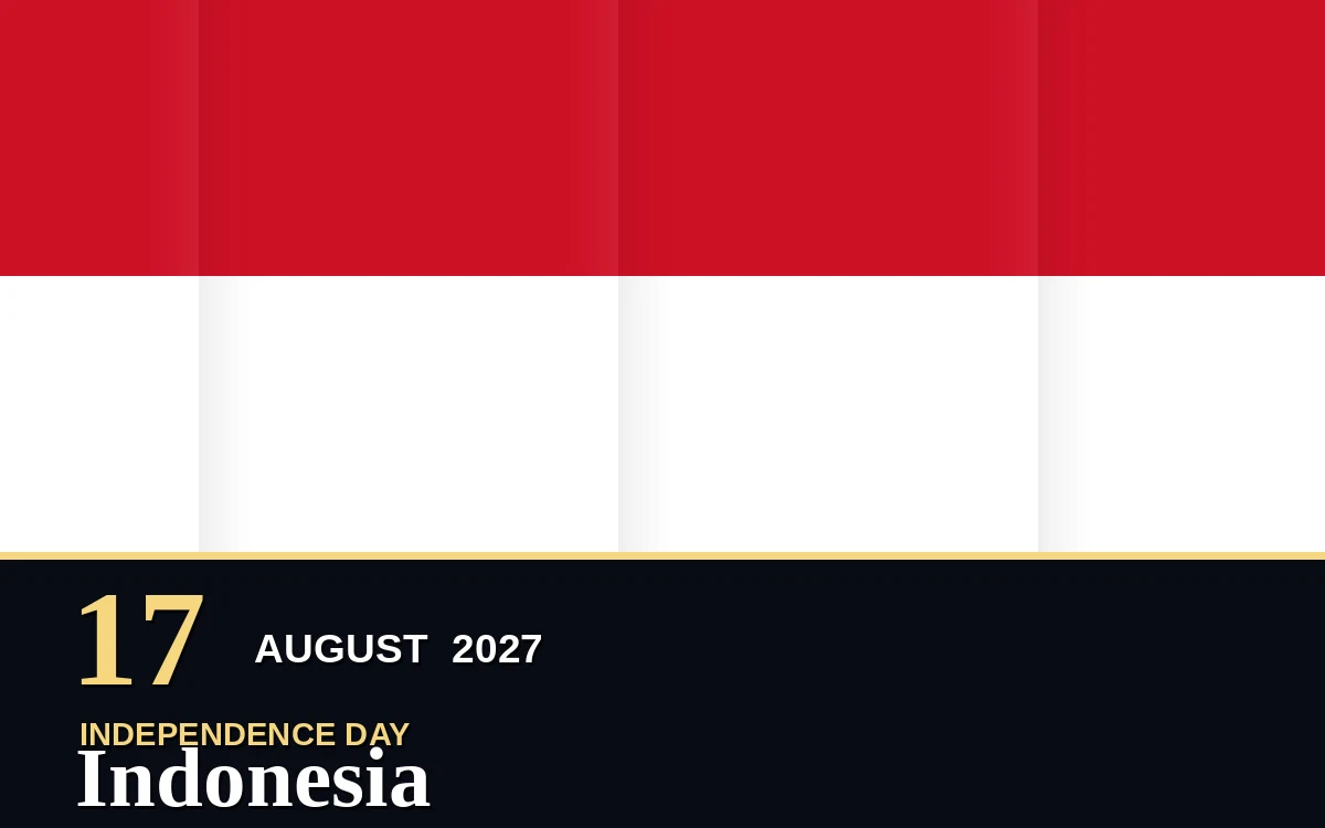 Original Indonesia Independence Day poster for Tuesday, 17 August 2027 in Jakarta