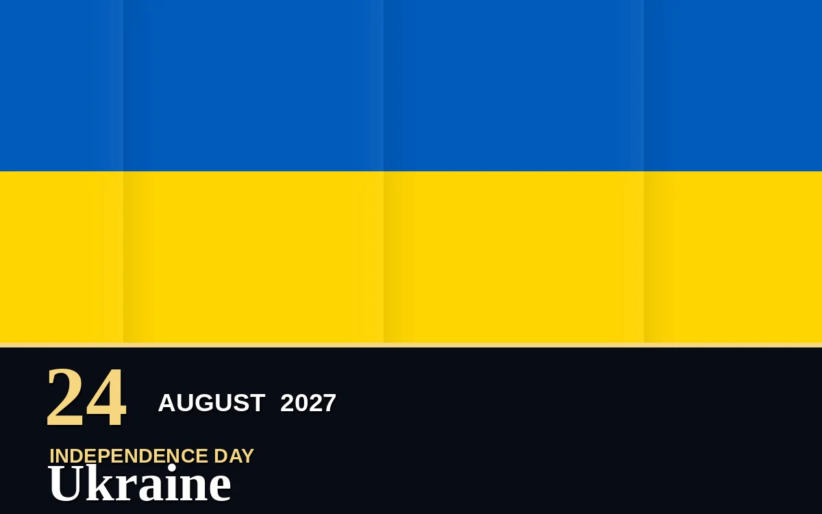 Original Ukraine Independence Day poster for Tuesday, 24 August 2027 in Kyiv