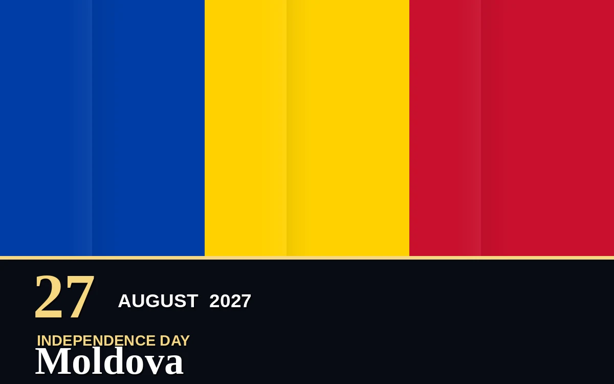 Original Moldova Independence Day poster for Friday, 27 August 2027 in Chisinau