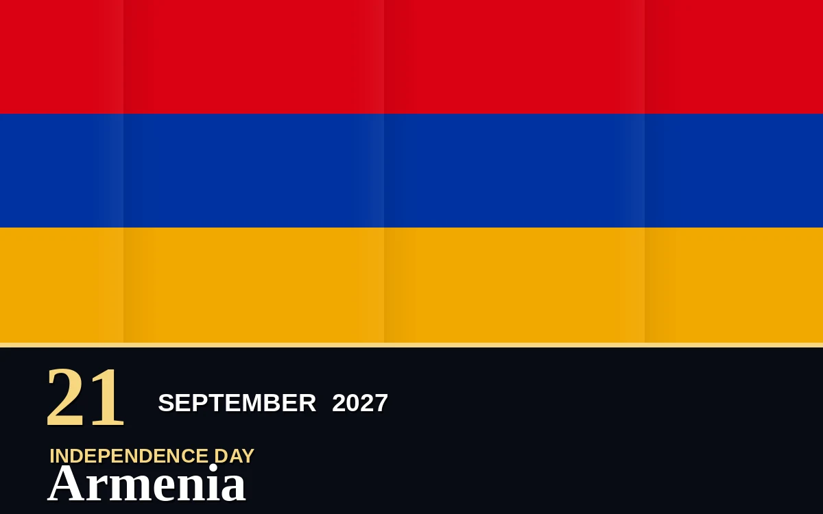 Original Armenia Independence Day poster for Tuesday, 21 September 2027 in Yerevan